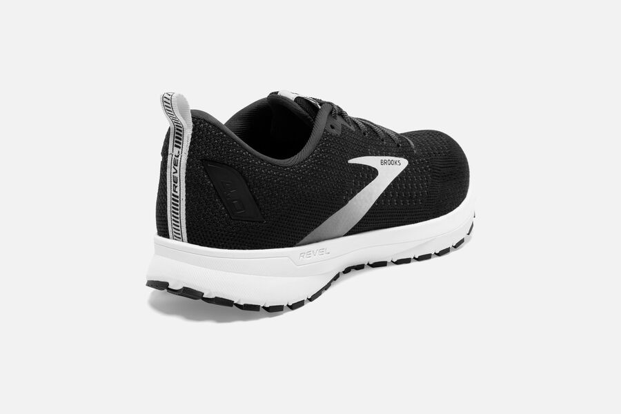 Brooks Revel 4 Road Löparskor Dam - Svarta/Silver - 8263-YJDXH